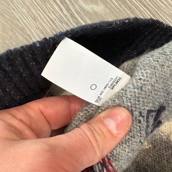 Vintage Woolrich Fair Isle Deer Stag Cabincore Alpine Grey Wool Patterned Cozy M - Picture 6 of 8